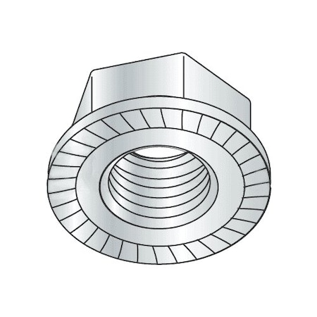 NEWPORT FASTENERS Serrated Lock Nut, 5/8"-11, Steel, Zinc Plated, 50 PK 131453-PR-50